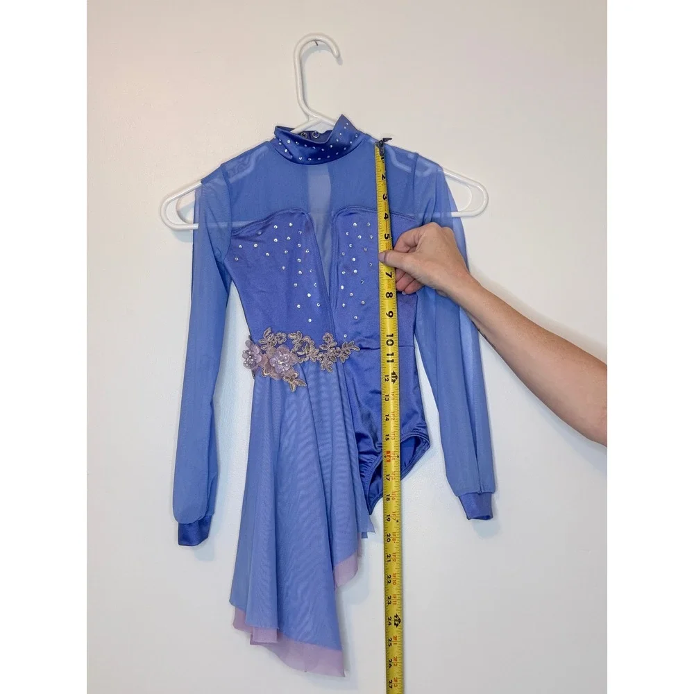 Weissman 14106 Lyrical Dance Costume I'm With You Blue Rhinestone Skirt SC